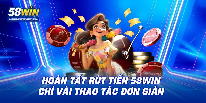 Hoàn tất rút tiền 58WIN chỉ vài thao tác đơn giản